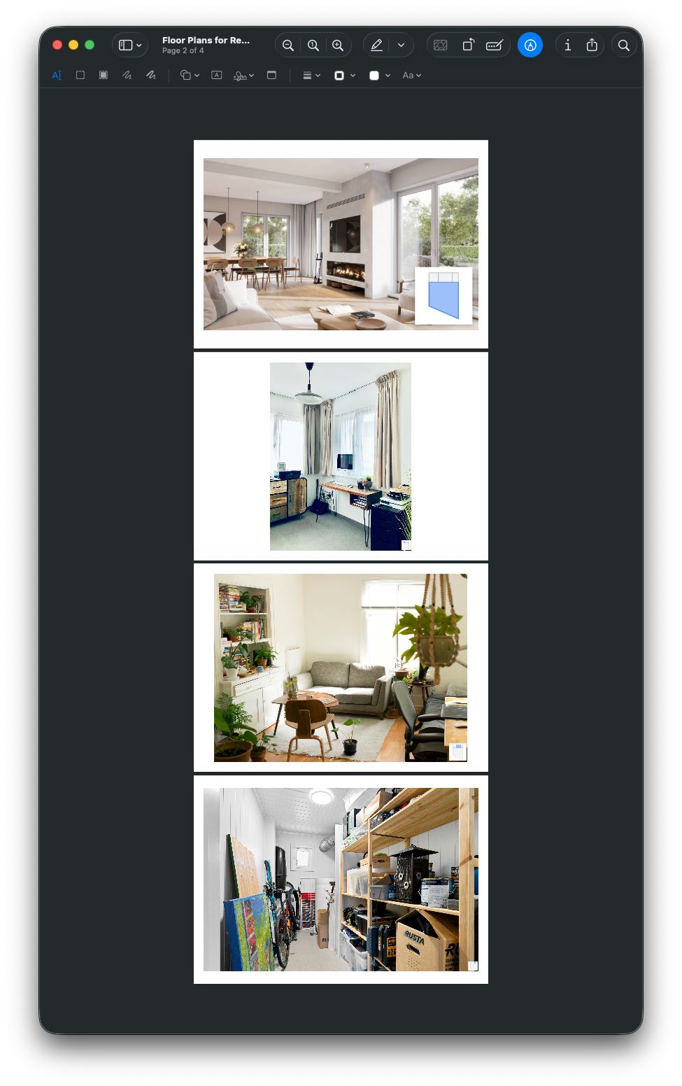 Export layouts screenshot