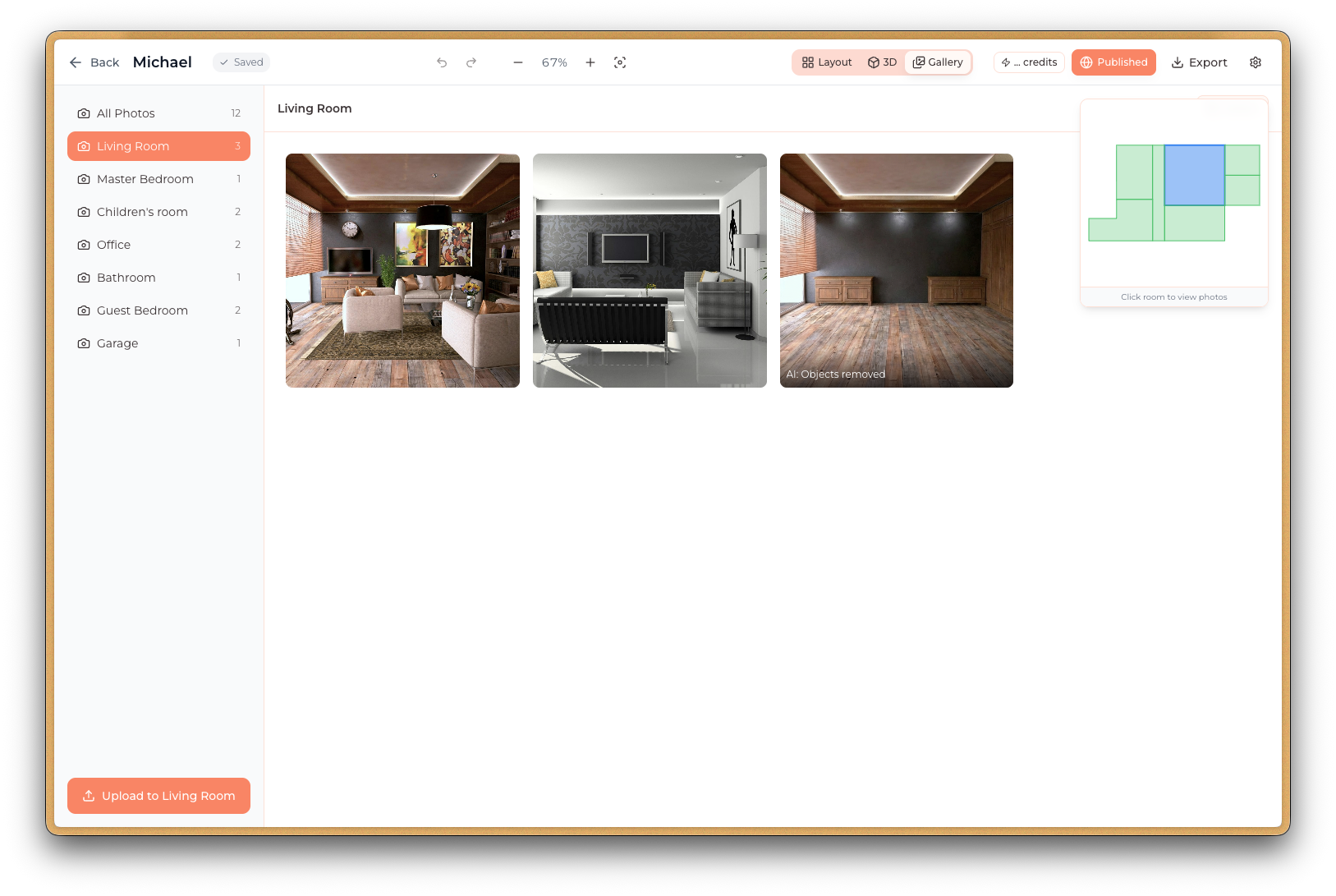 Room photos screenshot